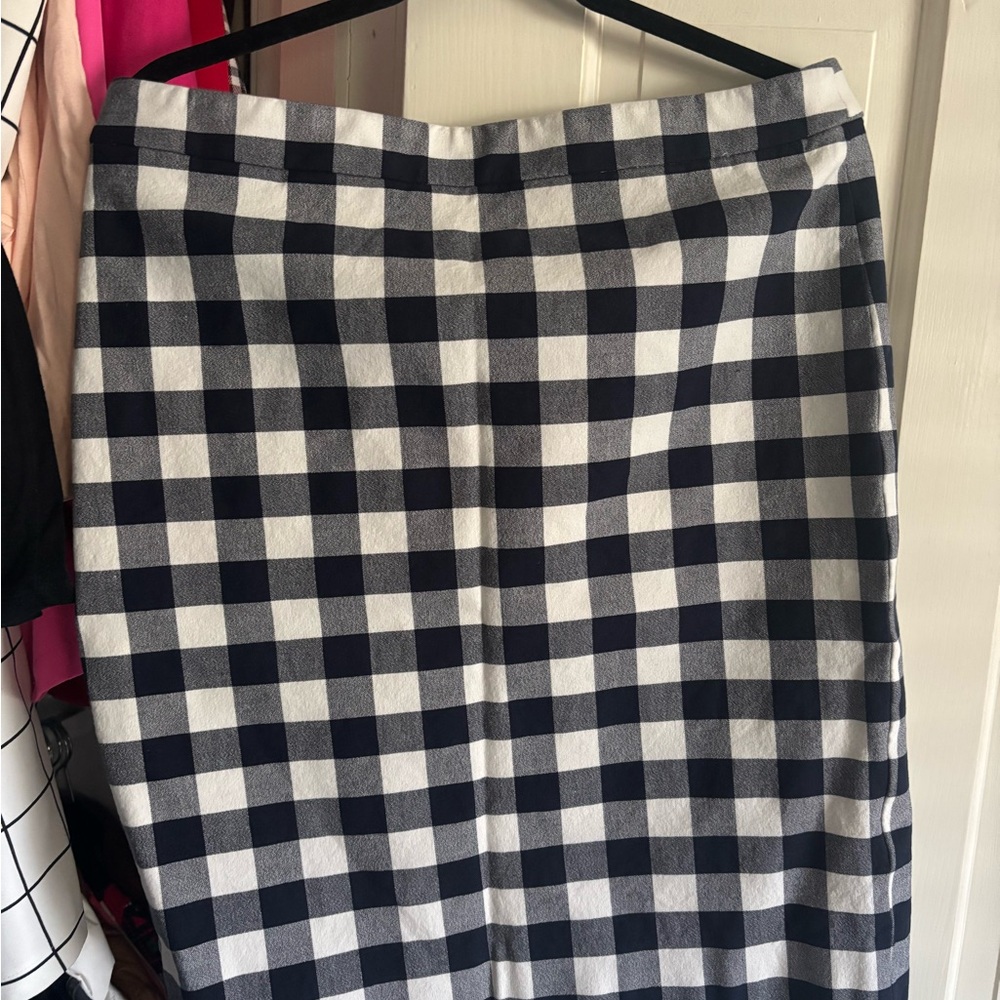Checkered Navy and White Women's Skirt
